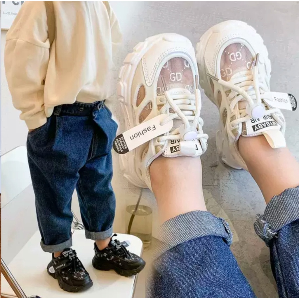 giày thể thao cho bé trai giày bé gái dây rút tùy chỉnh lưới mát mùa hè thấm mồ hôi GD êm chân siêu nhẹ có mac YY396