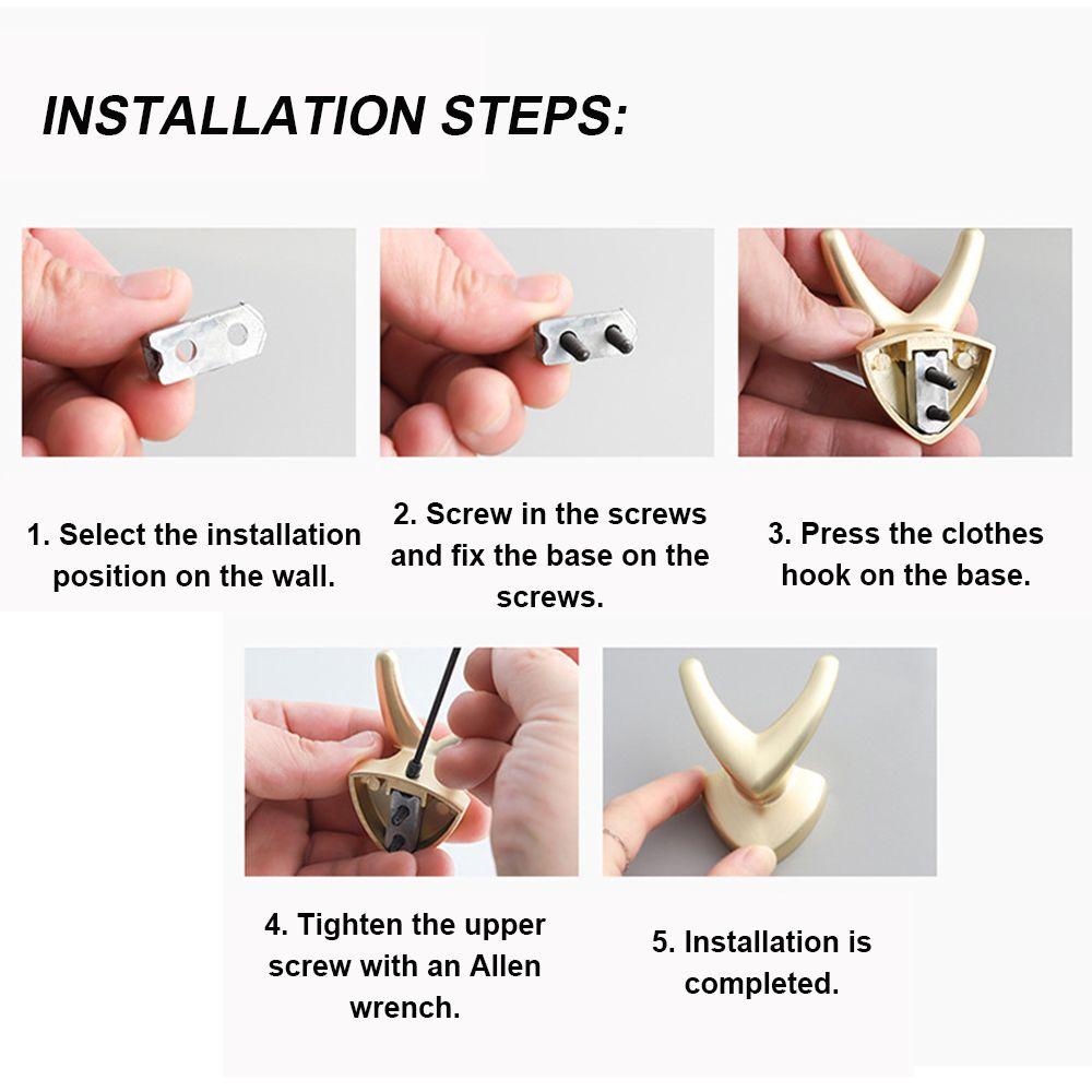 YNATURAL Móc Hợp Kim Kẽm Gắn Tường Hình Bướm Cổ Điển Cho Nhà Bếp / Phòng Tắm