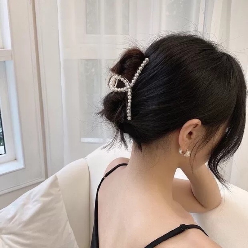 Kẹp Tóc Hàn Quốc Hot trend Cho Nữ Set Kẹp Càng Cua có đính ngọc hottrend 2021