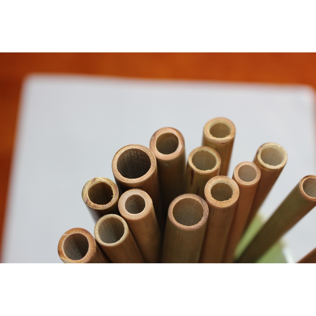 10 Ống hút tre 10 bamboo straws (Nhiều size)