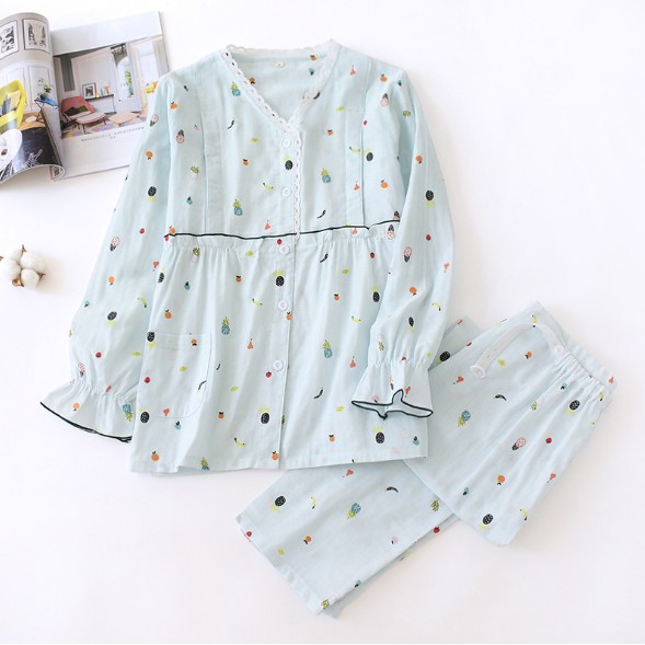 Bộ đồ bầu và sau sinh dài tay Azuno BZ148 mặc nhà mùa hè cực mát