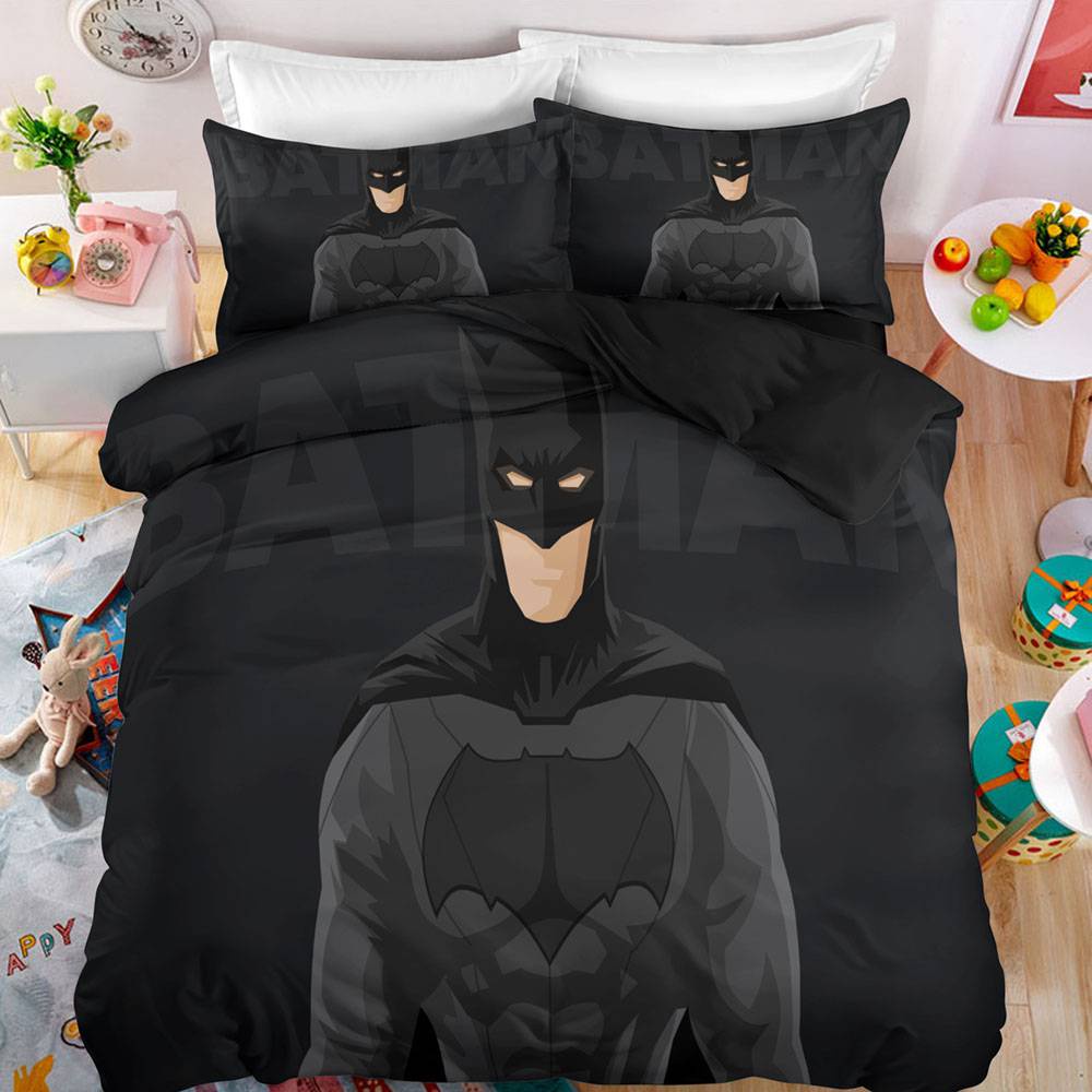 Bộ Chăn Ga Và Vỏ Gối 3 Trong 1 In Hình Batman Đẹp Mắt