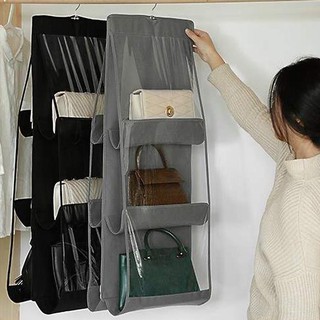 Túi Treo Giỏ Xách Trong Tủ Quần Áo, Phòng Ngủ I Túi 3 Tầng, 6 Ngăn Tiên Lợi, Đa Năng