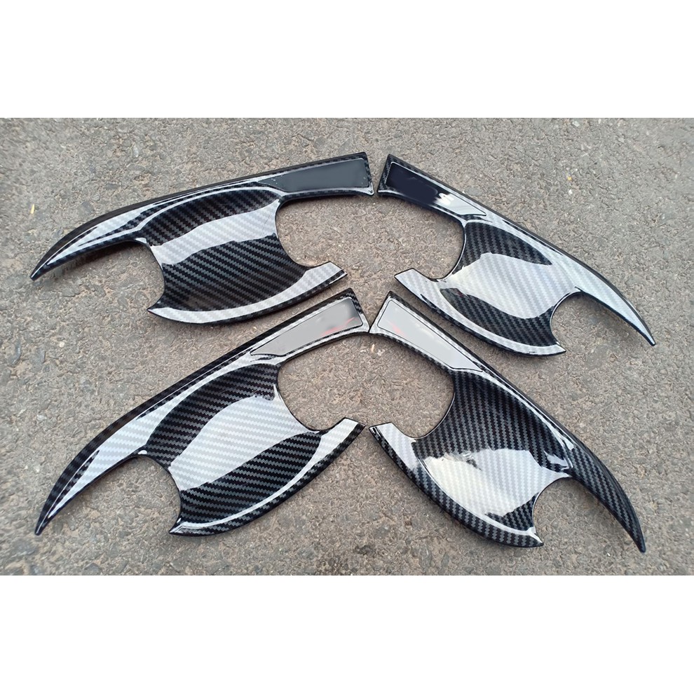 Ốp tay nắm, hõm cửa carbon xe Vios 2019- 2020- 2021- 2022 vân cacbon cao cấp