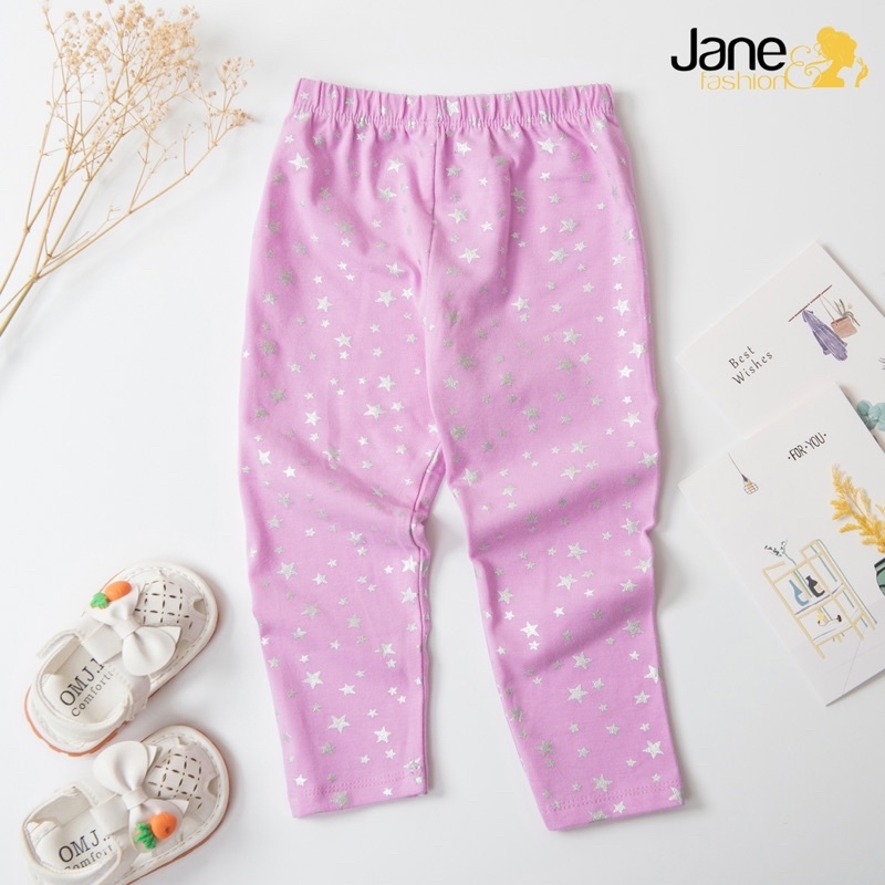 Quần legging cotton co giãn 4 chiều bé gái mềm 9-22kg