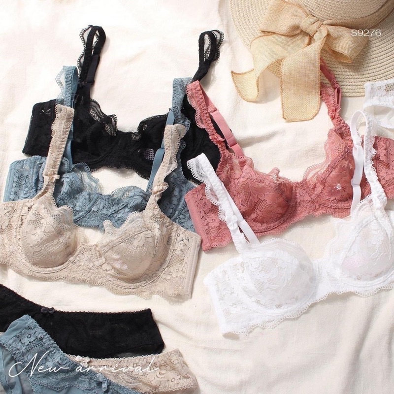 Bộ đồ lót ren 8918 k mút có gọng ren mềm✨ chỉ 2 lớp ren nhẹ nhàng
