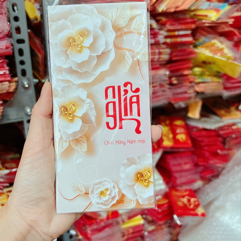 Xấp 10 bao lì xì Phúc Lộc Thọ mẫu 5D, bao lì xì 2024