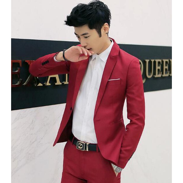 Plus Áo Khoác Blazer Nam Màu Trắng / Đen / Xám