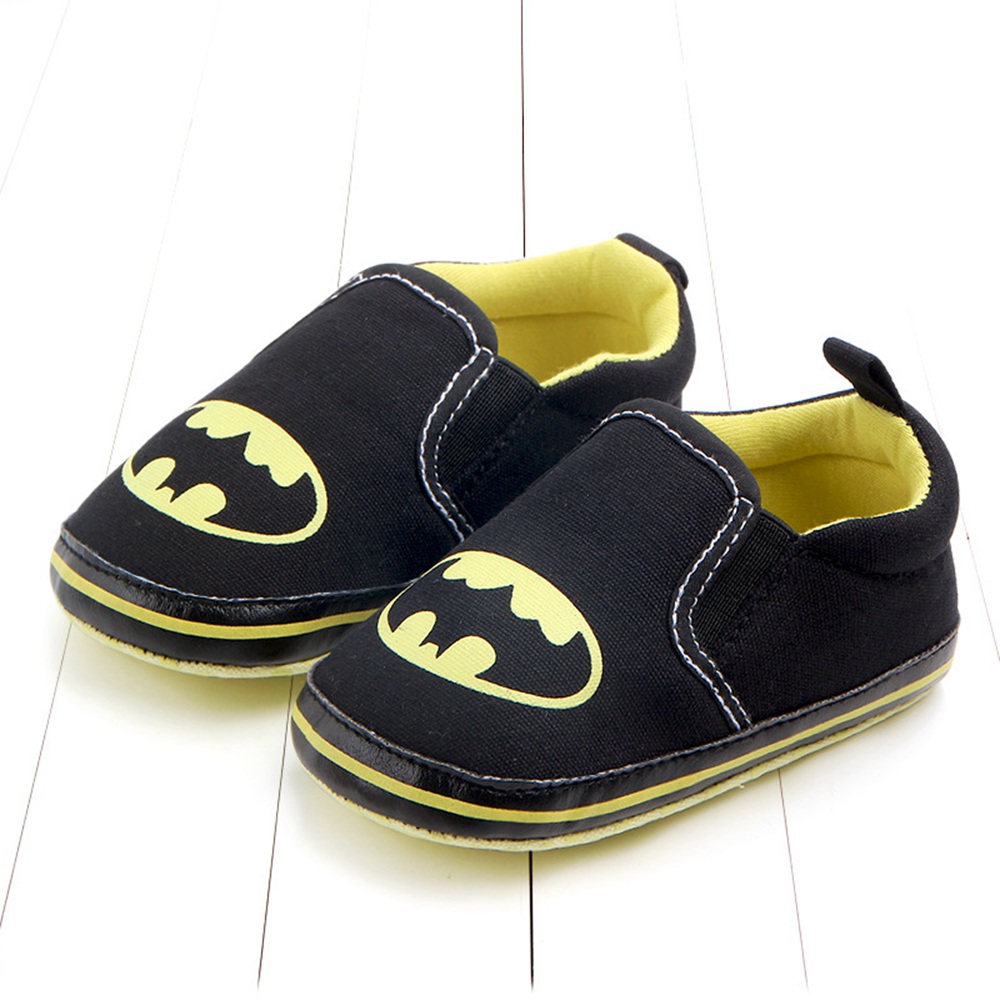 Giày tập đi chống trượt họa tiết hoạt hình Superman Batman Sofe cho bé trai 0-1 tuổi