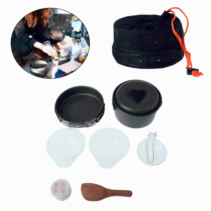 Bộ 8 Dụng Cụ Nấu Ăn Dã Ngoại Cao Cấp Tiện Dụng