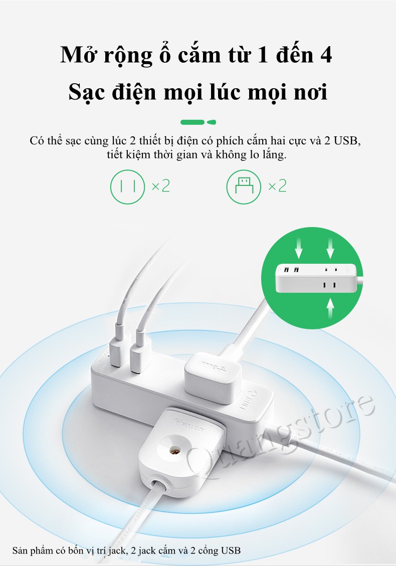 Ổ Cắm Sạc Nhanh Điện Thoại, Laptop, Macbook, iphone, ipad.. Hãng Bull ổ cắm Mini có USB, đa năng, đẹp, xịn, chống giật