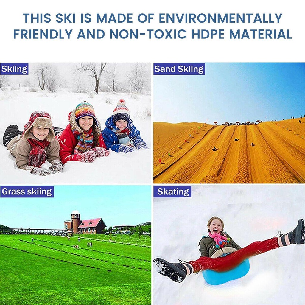 Ván Trượt Tuyết Bằng Nhựa Có Tay Cầm Lớn Cho Bé