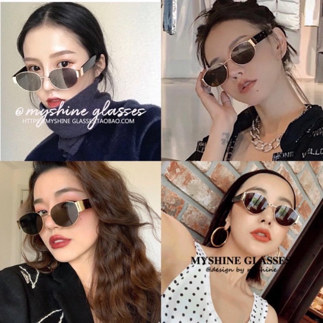 Kính Mát Gọng Oval Nhỏ Retro Ulzzang Hiphop Kiểu Đường Phố Thời Trang 2020 Cho Nam Và Nữ