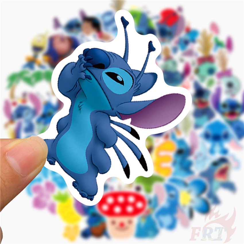 DISNEY ❉ Bộ 02 Hình Dán Nhân Vật Hoạt Hình Lilo &amp; Stitch ❉ Bộ 50 Miếng Dán Trang Trí Vali Laptop Ván Trượt DIY Thời Trang
