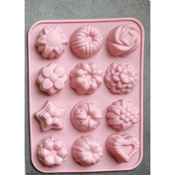 Khuôn silicon hình hoa, pudding, kẹo
