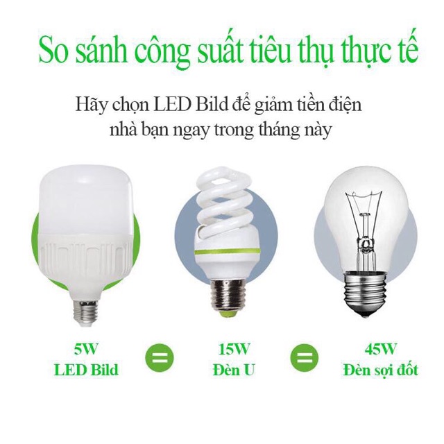 Bóng Trụ LED 65W Đui E27 Siêu sáng, tiết kiệm điện