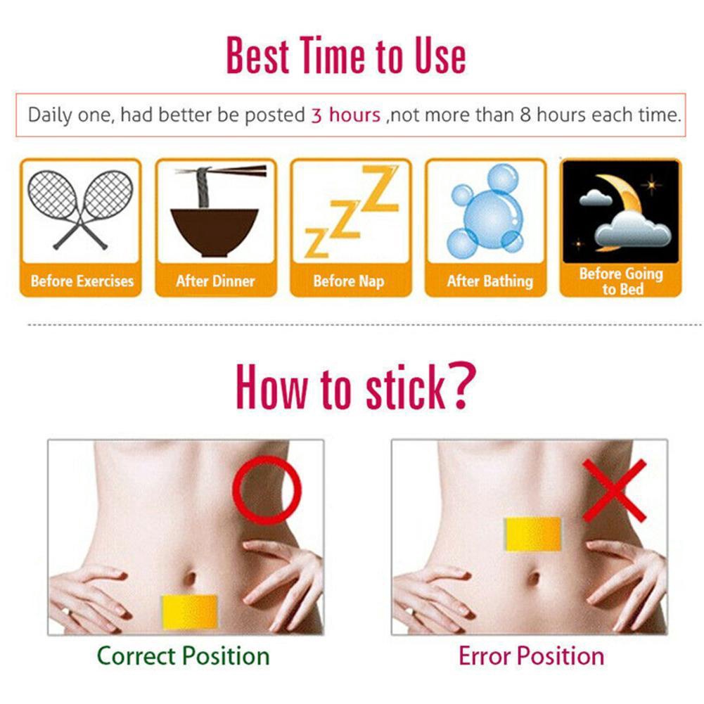 [Hàng mới về] Túi 10 miếng dán đốt cháy mỡ thừa giảm cân làm thon gọn tiện lợi