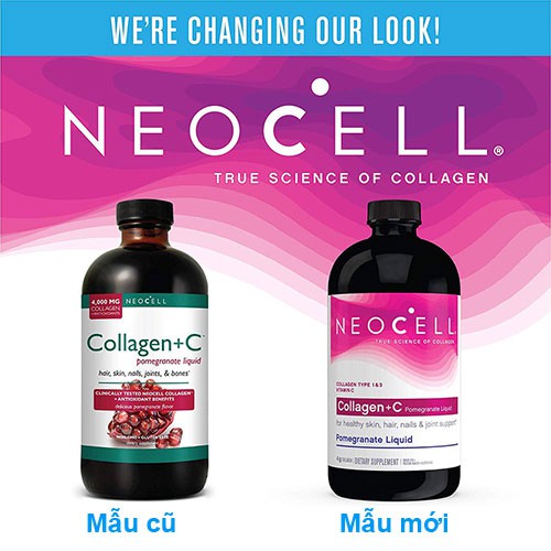Collagen Hương Lựu Neocell + C Dạng Nước Uống 473ml