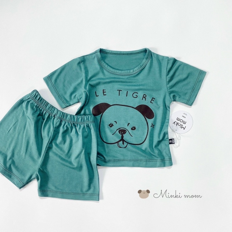 NT027 BỘ ĐÙI, CỘC, NGẮN TAY THUN LẠNH MINKY MOM HOẠ TIẾT CHÚ CHÓ DỄ THƯƠNG CHO BÉ TRAI,BÉ GÁI, BÉ SƠ SINH