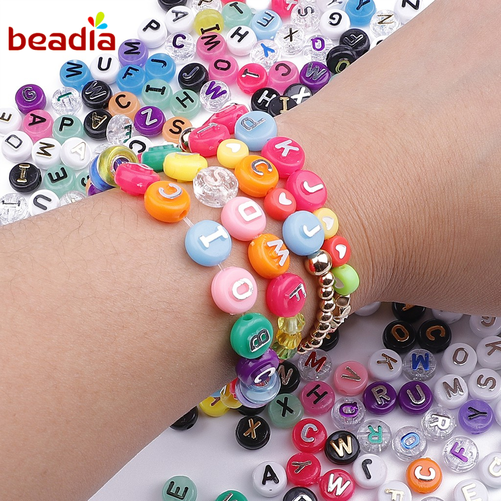 Beadia Hạt Xỏ Beadia10mm Hình Chữ Cái Tiếng Anh Dùng Làm Trang Sức