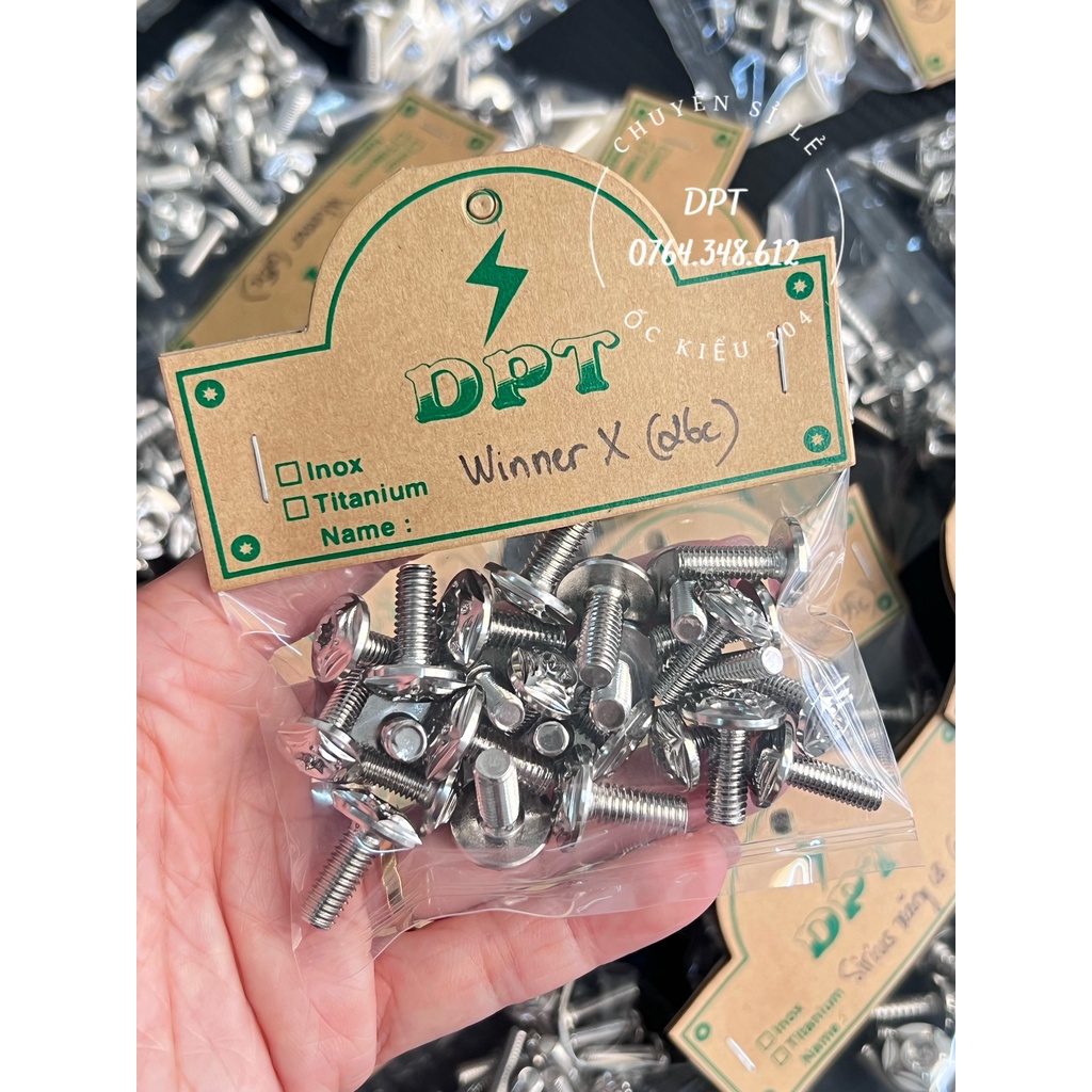 [HÌNH THẬT] Bộ ốc áo Inox 304 cho xe Winner X (26 con)