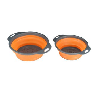 Set 2 rổ silicon, rổ nhỏ size 24*8.5cm, rổ lớn: 30*9.5cm. Shop sẽ giao màu ngẫu nhiên