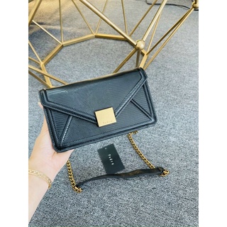 Túi xách nữ đeo chéo da tăm khoá vuông pedro size 22cm  ảnh thật