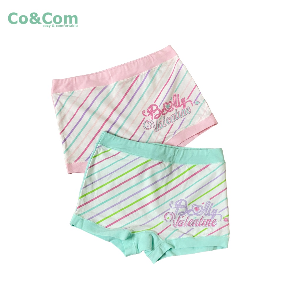 Set 2 Quần Lót Đùi, Quần Chip Bé Gái Co&amp;Com CD70019 Cotton Siêu Mềm Mại Siêu Thấm Hút