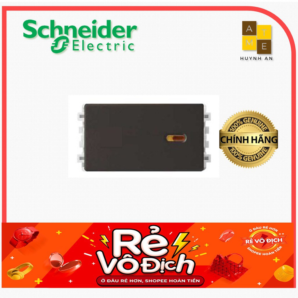 Công Tắc 1 Chiều size S ( nhỏ ) Cao Cấp Zencelo, Màu Nâu, Hãng Schneider Dùng Cho Nhà Ở Văn Phòng