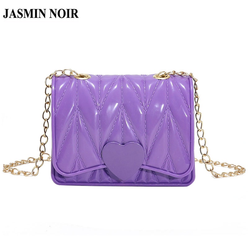 Túi Đeo JASMIN NOIR Chéo Nắp Gập In Họa Tiết Hoa Quai Xích Thời Trang Cho Nữ
