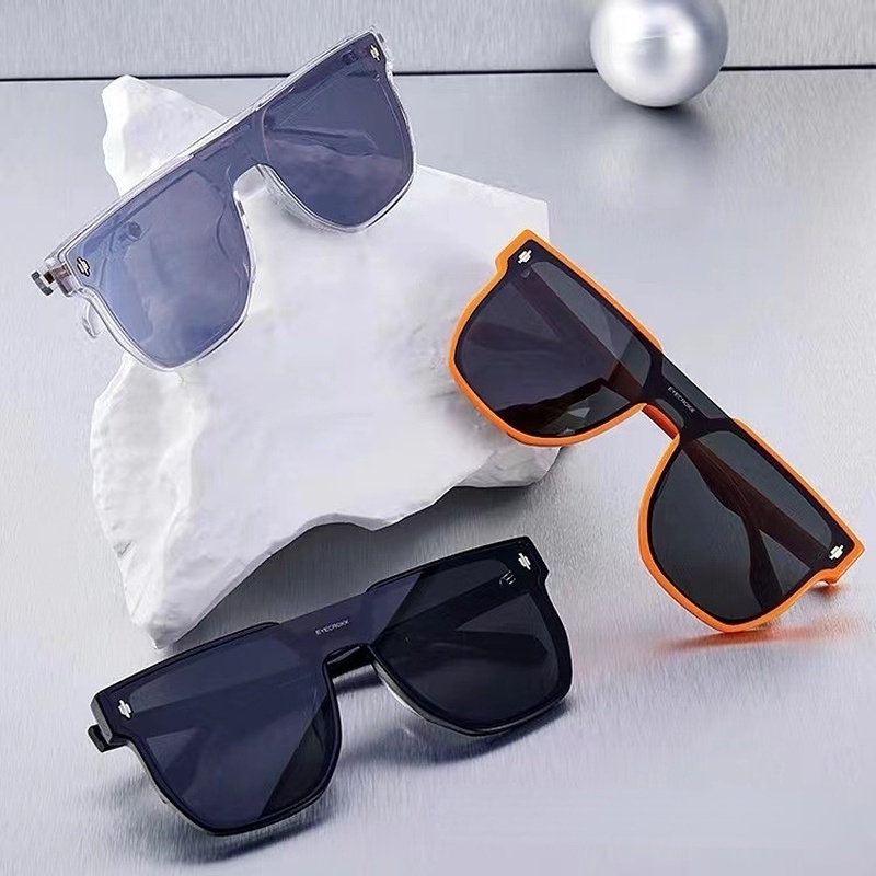 Kính Mát Chống Tia UV Hình Vuông Thời Trang Phương Tây Cho Nam Nữ