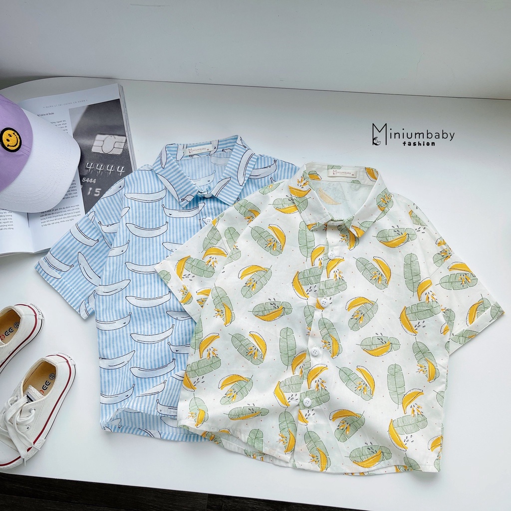 ÁO SƠ MI TAY NGẮN MINIUM CHO BÉ TRAI 11-22KG