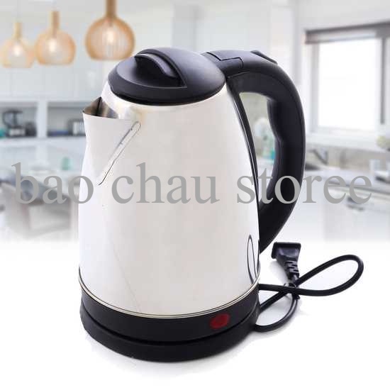 Bình Đun Nước Siêu Tốc Inox Dung Tích 1.8L - Hàng Cao Cấp Inox Độ Bền Cực Cao - bao chau storee