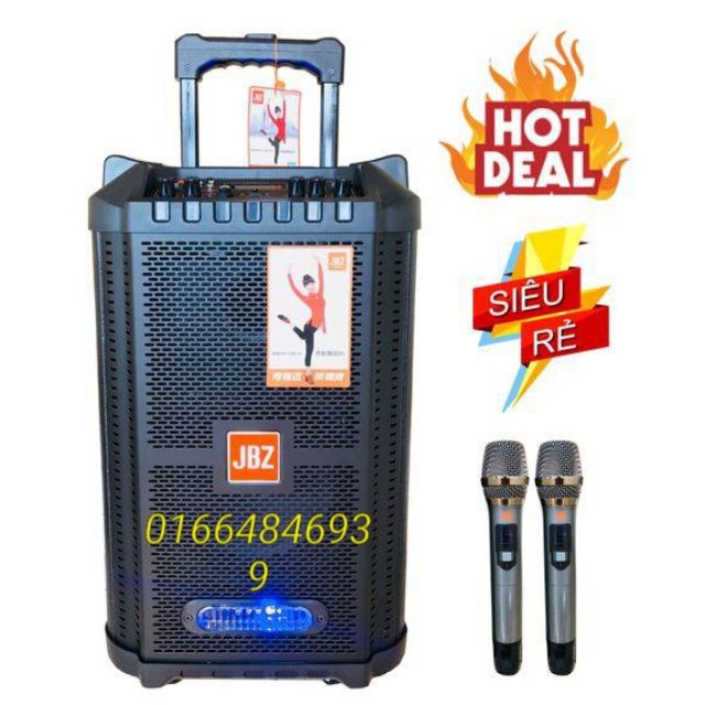 LOA KÉO JBZ 0806 KÈM 2 MIC KHÔNG DÂY