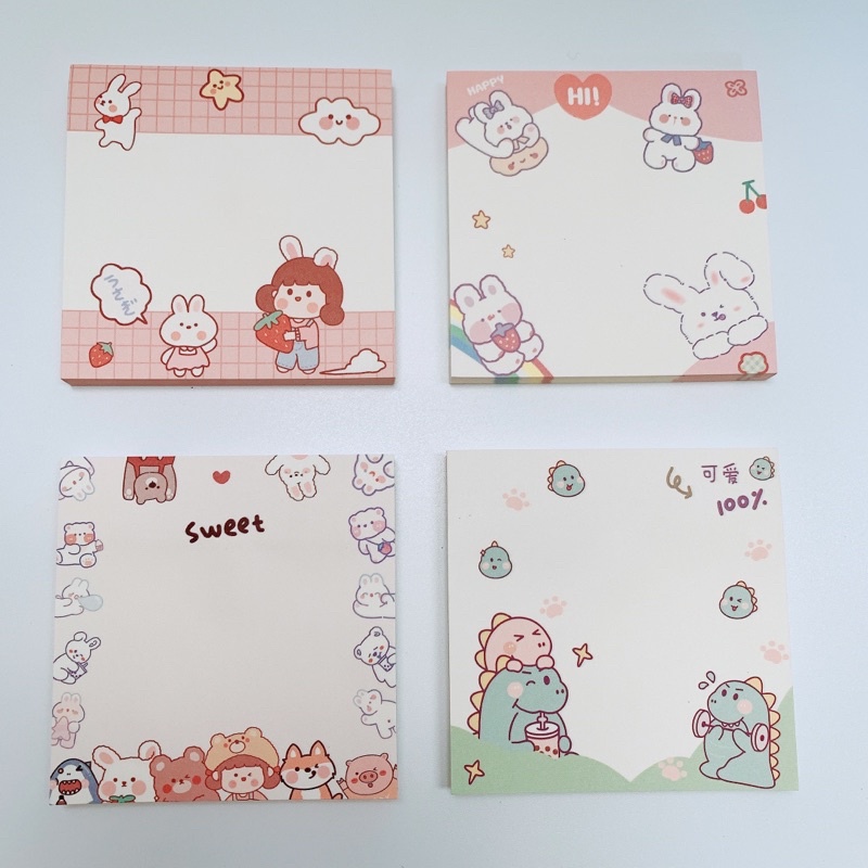 Giấy note ghi chép Vuông cute, giấy nhớ phong cách Hàn quốc- PK018