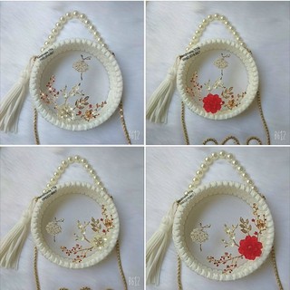 Túi đeo chéo tròn trong suốt handmade TTN141111