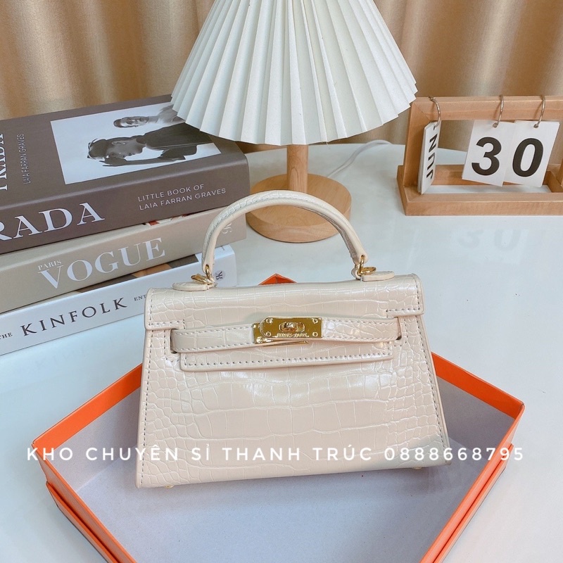 Túi xách da rắn bản đẹp 19-22cm dáng thấp