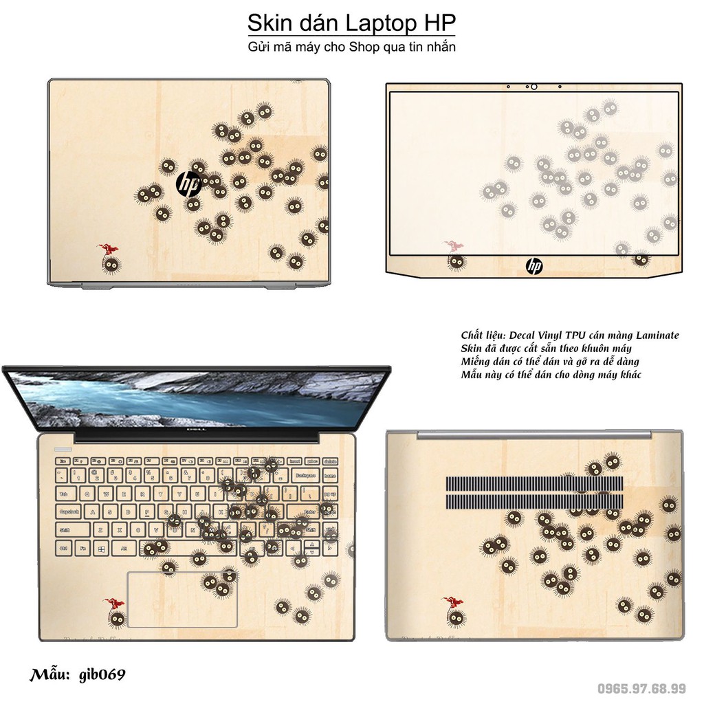 Skin dán Laptop HP in hình Ghibli _nhiều mẫu 11 (inbox mã máy cho Shop)