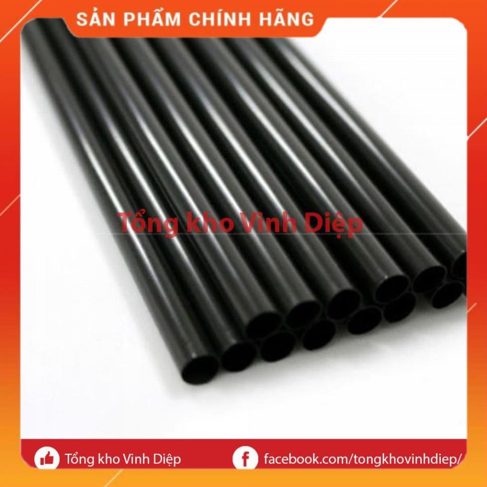 Ống hút sinh tố, cà phê, nước mía phi 8, dài 21cm, 2 đầu tròn, 2 màu đen, trắng, 1 bịch 500gr