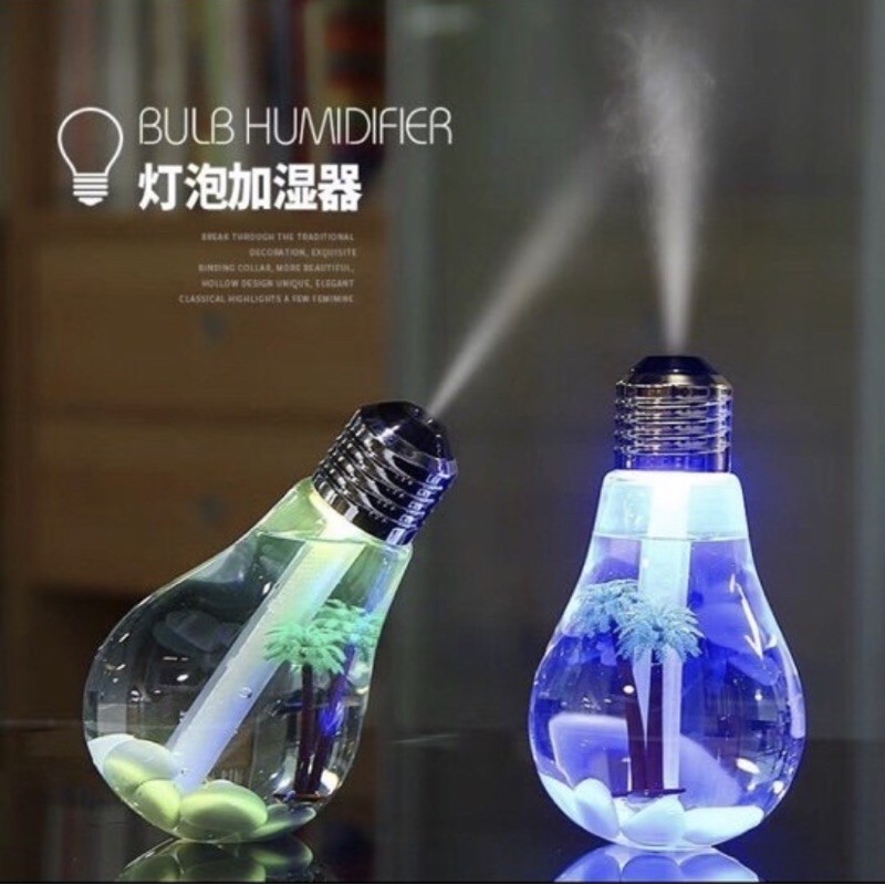 Máy phun sương tạo ẩm, khuếch tán tinh dầu , dung tích 400ml, đèn led 7 màu, BH 1 NĂM