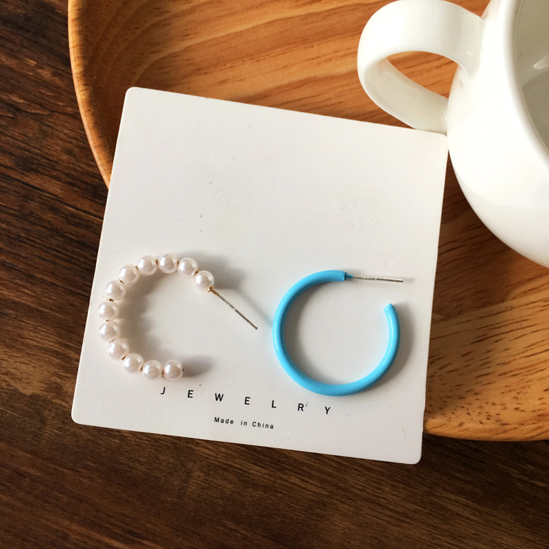 Đôi Bông Tai Mạ Bạc 925 Đính Ngọc Trai Nhân Tạo Phong Cách Hàn Quốc