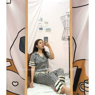 Pijama lụa satinn mịn mát - chọn mẫu ( cộc dài ) [ Hình shop chụp ]