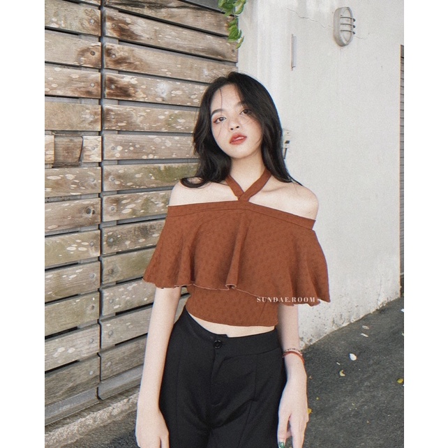 Áo trễ vai dây chéo Deros