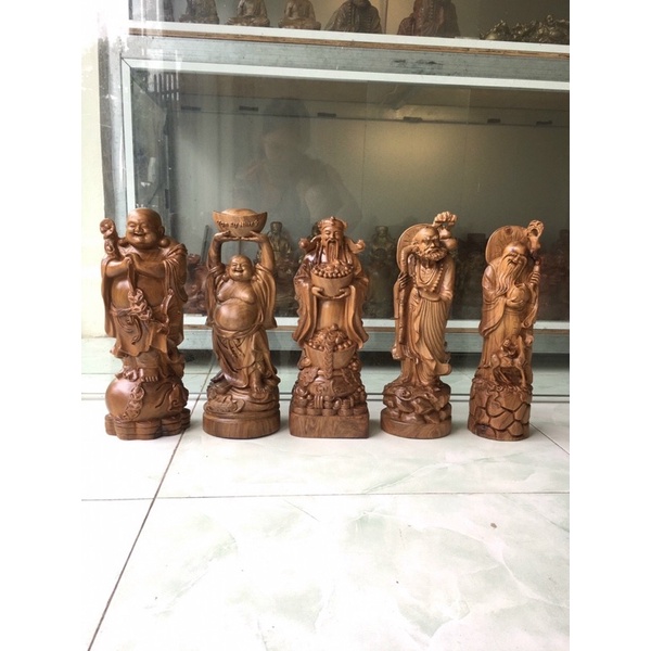Combo 5 tượng gỗ bx 1350k cao 20