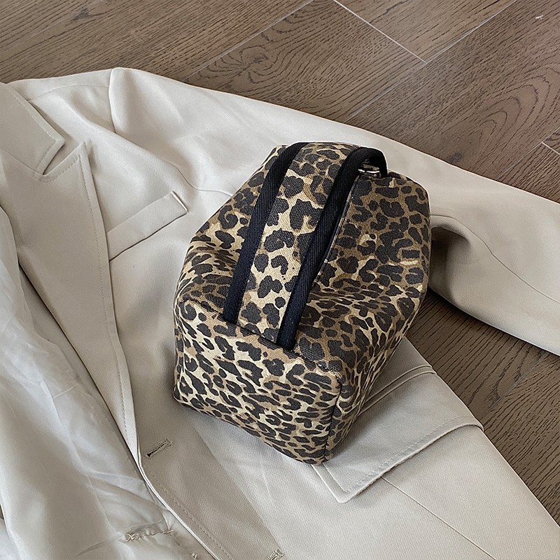 Túi Xách Vải Họa Tiết Da Báo Thời Trang Dành Cho Nữ