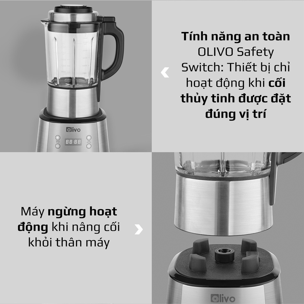 Máy làm Sữa Hạt Olivo X20 1.75L xay nấu đa năng, cao cấp [BẢO HÀNH 24 THÁNG]