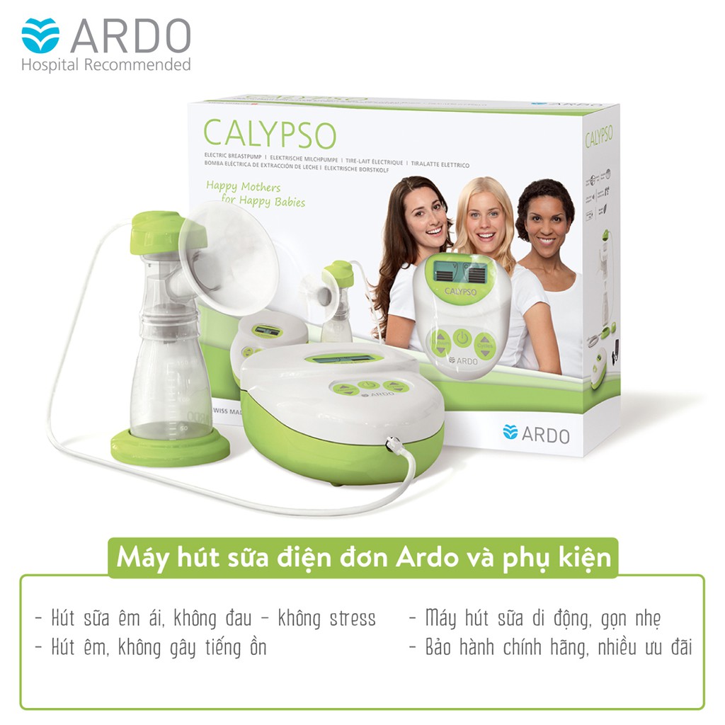 MÁY HÚT SỮA ĐIỆN ĐƠN ARDO CALYPSO THỤY SĨ