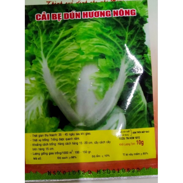 HẠT GIỐNG CẢI BẸ DÚN - GÓI 10 GRAM