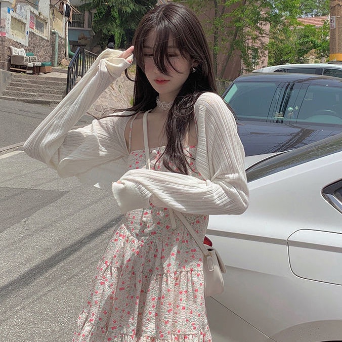 Áo Khoác cardigan Dệt Kim Tay Dài Chống Nắng Thời Trang Mùa Hè Cho Nữ