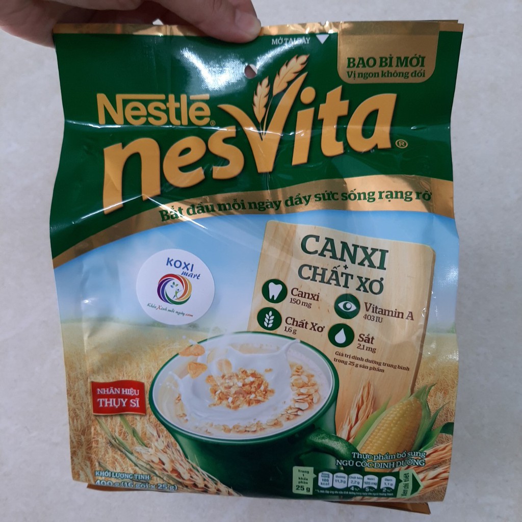 Bột Ngũ Cốc Dinh Dưỡng Nestlé NESVITA 400g (16 gói *25g) bao bì mới